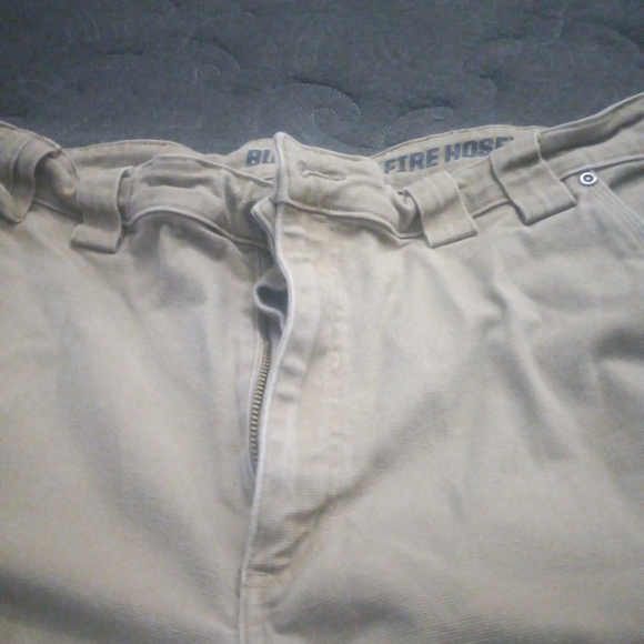 Duluth Trading Co Khaki Burly Flex Fires Hose Cargo Pants Men’s Size 42x30 - Picture 5 of 10